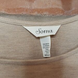 Nwt Soma Beige Crewneck Knit Dress